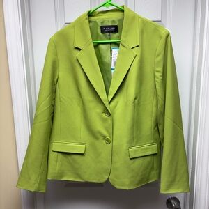 Black Label Evan Picone Kiwi Green Blazer Size 16 NWT